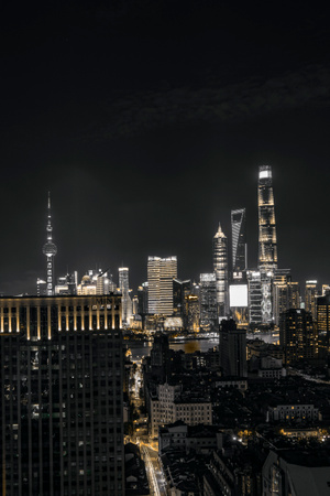 我要上封面-爬楼-ins-上海市-城市风光 图片素材