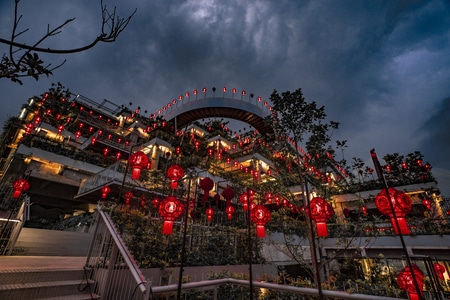 上海-城市风光-ins-绿之丘-风景 图片素材