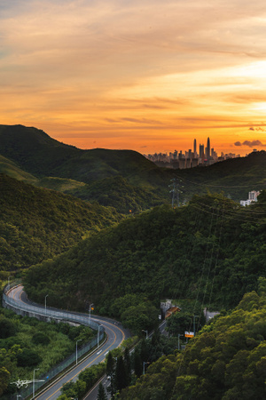 深圳-粤港澳大湾区-山-山峰-山脉 图片素材