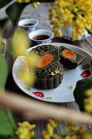 华为手机拍摄-美食-月饼-美食-食物 图片素材