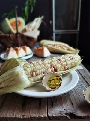 华为手机拍摄-美食-早餐-食物-玉米 图片素材