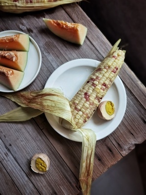 华为手机拍摄-美食-早餐-玉米-食物 图片素材