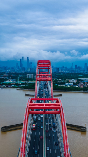 广州市-城市-航拍-风景-天空 图片素材