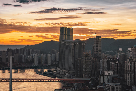 嘉陵江-交通-河流-日出-立体城市 图片素材