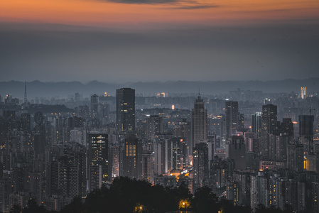 看你的城市-城市风光-暗黑-乌云密布-夜色 图片素材