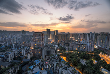 重庆-山城-光影-风光-城市 图片素材