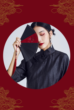 我要上封面-中国风格-中国风-旗袍-汉服 图片素材
