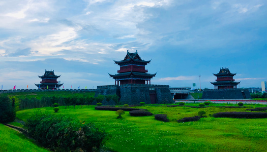 眉山市-风光-人文-城楼-建筑 图片素材