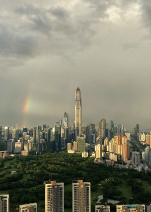 深圳市-天空-光影-色彩-云 图片素材