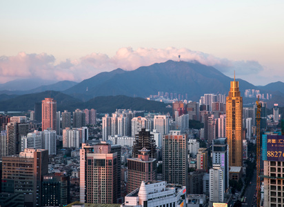 深圳-中心区-罗湖-城市-光影 图片素材