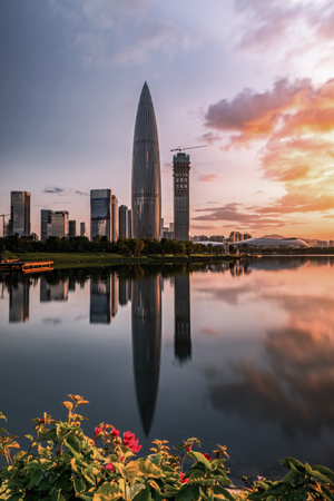 深圳-特区-城市-天空-光影 图片素材
