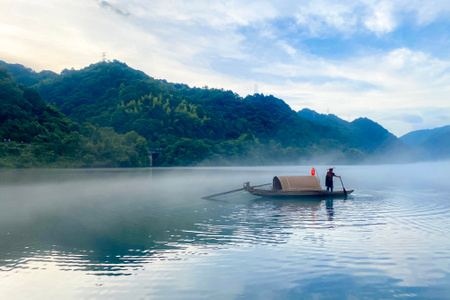 小东江-雾-中国风-山水-色彩 图片素材