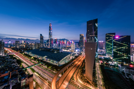 深圳-城市-地标-中心区-平安大厦 图片素材