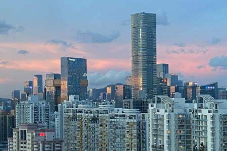 深圳市-城市-天空-落日-城市 图片素材