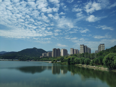 济南市-随拍-我要上封面-蓝天-城市 图片素材