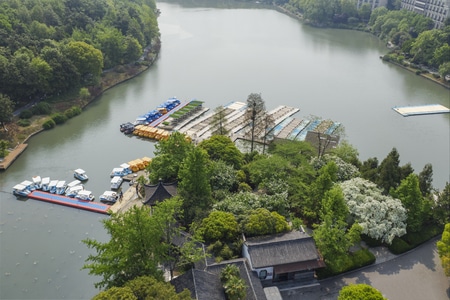 南京市-城市天际线-城市风光-河-河水 图片素材