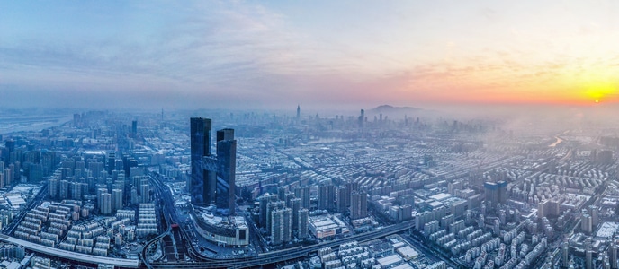 南京市-城市风光-城市天际线-城市-城市风光 图片素材