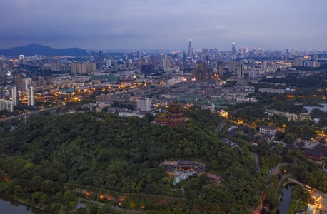 南京市-夜色-你好七月-我要上封面-城市色彩 图片素材