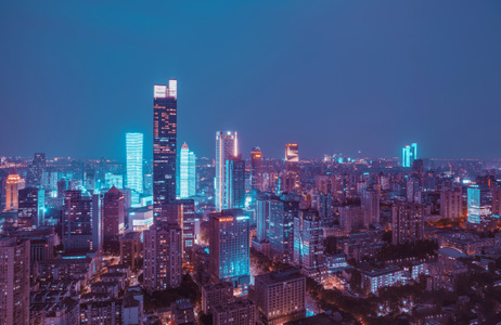 夜色-南京市-城市色彩-城市风光-我要上封面 图片素材