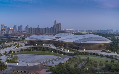 城市风光-南京市-城市色彩-夜色-江苏大剧院 图片素材