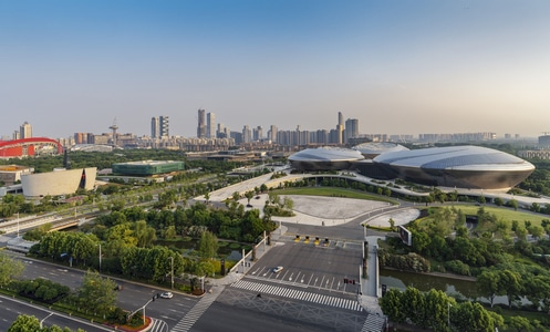 城市色彩-城市风光-南京市-江苏大剧院-建筑 图片素材