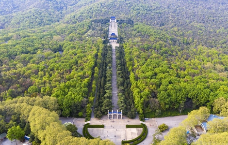 南京市-随拍-城市风光-城市天际线-中山陵 图片素材