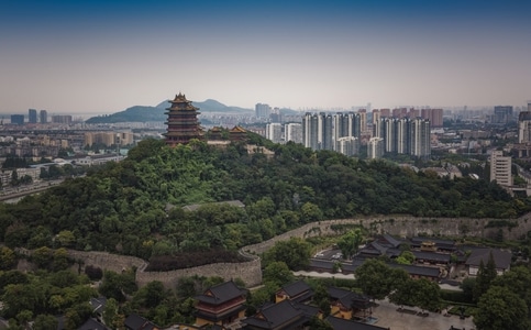 旅行-风光-70周年城市-70周年风光-上帝视角 图片素材