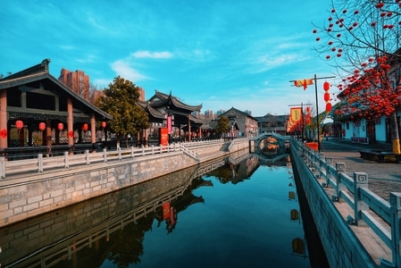 70周年风光-70周年城市-风光-旅行-河 图片素材