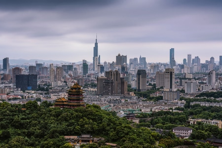 南京市-你好七月-城市风光-城市色彩-我要上封面 图片素材