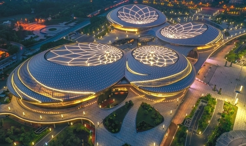 夜色-江苏大剧院-建筑-夜景-江苏 图片素材