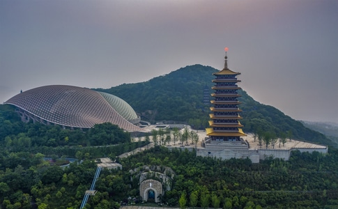 南京市-城市风光-城市天际线-风景-塔楼 图片素材