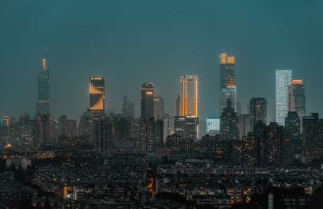 南京市-城市色彩-城市风光-我要上封面-夜色 图片素材