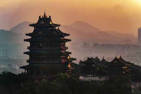 70周年城市-70周年风光-上帝视角-旅行-风光 图片素材