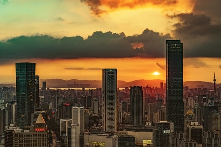 旅行-风光-70周年城市-70周年风光-楼房 图片素材