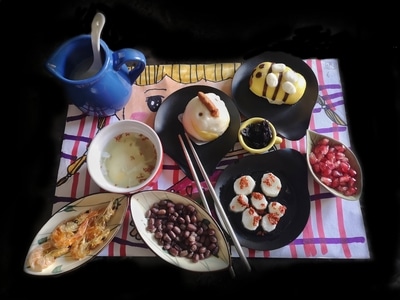 儿童早餐-手机-食物-早餐-美食 图片素材