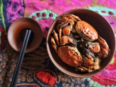 螃蟹-手机-螃蟹-食物-美食 图片素材