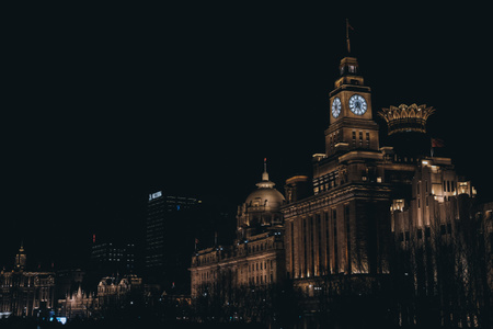 外滩-上海-灯光-夜景-建筑 图片素材
