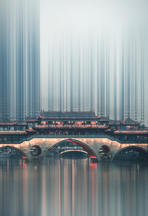 七工匠-我要上封面-成都-桥-廊桥 图片素材