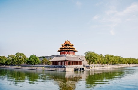北京-旅行-故宫-角楼-树 图片素材