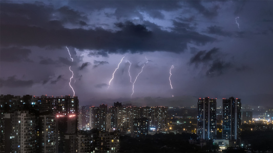 七工匠-彩霞-成都-彩虹-夜景 图片素材