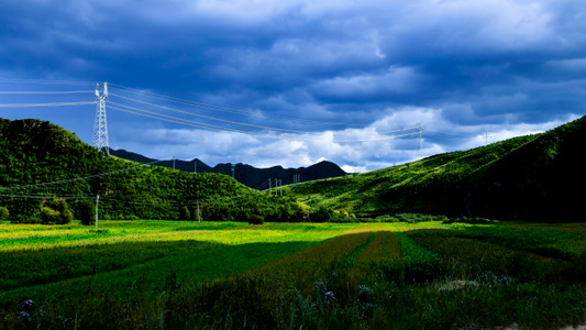 自然-风光-美景-电力塔-高压线 图片素材