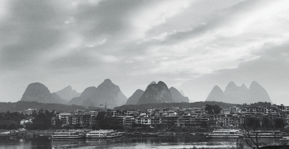桂林市-旅游目的地-阳朔-山水-手机摄影 图片素材