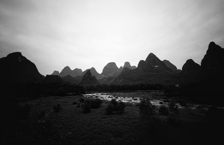 桂林市-旅游目的地-阳朔-山水-手机摄影 图片素材