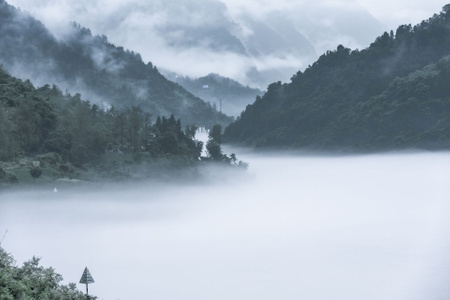 haida滤镜签约-平流雾-风景-山-山峰 图片素材
