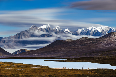 雪山-海子-自然-风光-风景 图片素材