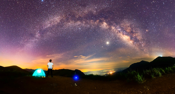武功山-银心-银河-旅行-星星 图片素材