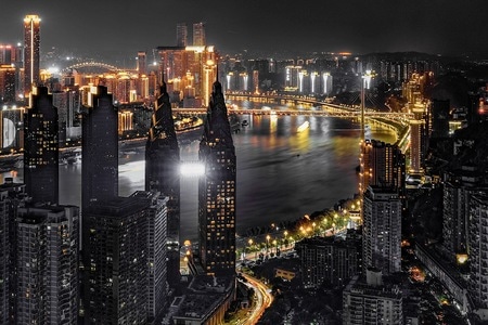 夜景-城市-建筑-都市风景-重庆 图片素材
