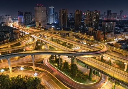 国庆-爱国-立交桥-建筑-城市 图片素材