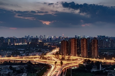 夜景-成都-立交桥-城市-城市风光 图片素材
