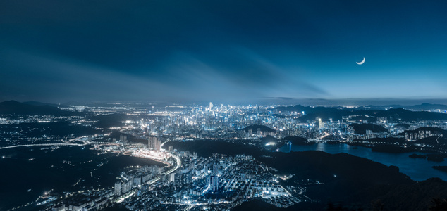 蓝调世界-深圳夜景-深圳-人文景观-旅拍 图片素材